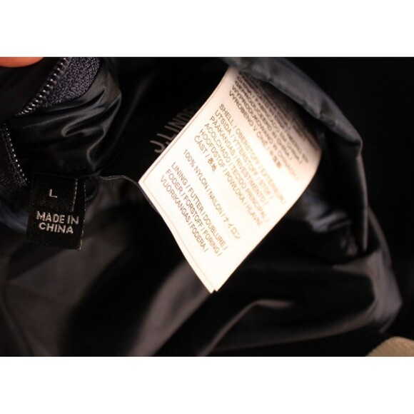 J. Linderderg Women's Reversible Puffer Jacket Size Large Navy Blue - Picture 6 of 12